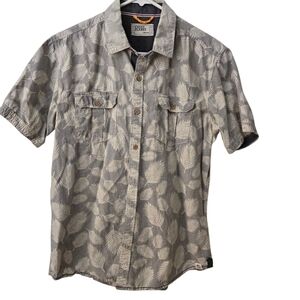 Rebels Gray Casual Button Down Shirt Lightweight Design